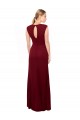 Wholesale Cap Sleeves Chiffon Prom Dress with Pleated V-Neck Bodice UK