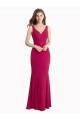 Wholesale V-Neck Mermaid Chiffon Prom Dress with V-Back and Belt UK