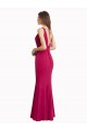 Wholesale V-Neck Mermaid Chiffon Prom Dress with V-Back and Belt UK