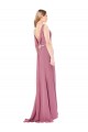 Wholesale Long Slim Chiffon Prom Dress with Beaded Waist UK