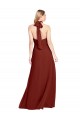 Wholesale Slim High Neck Halter Fitted Open Back Chiffon Prom Dress UK