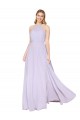 Wholesale High Neck Halter Shirred Chiffon Prom Dress UK