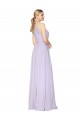 Wholesale High Neck Halter Shirred Chiffon Prom Dress UK