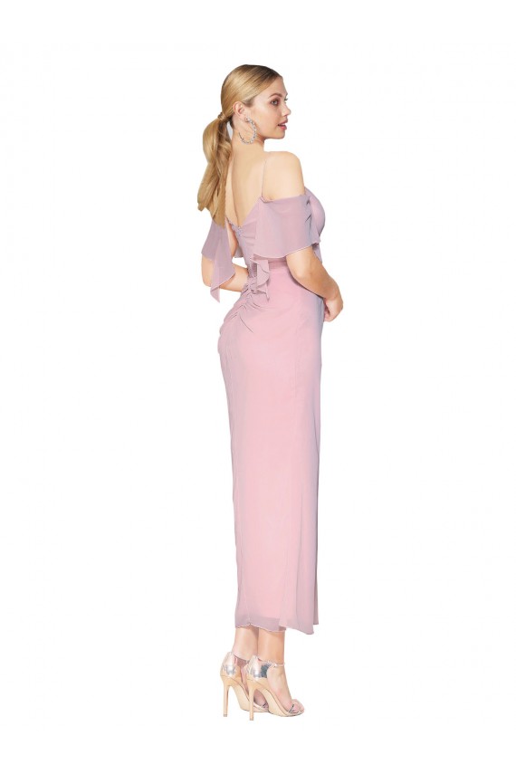 Wholesale Mermaid Cold Shoulder Short Knee Length Chiffon Prom Dress UK