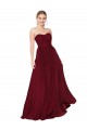 Wholesale Draped Strapless Long A-Line Chiffon Prom Dress UK