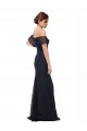 Wholesale Off the Shoulder Long Lace Prom Dress with Flutter Sleeves UK