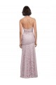 Wholesale Floor Length Long Mermaid Lace Prom Dress with Low Back UK