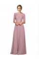 Wholesale Off the Shoulder Lace Crop Top A-Line Chiffon Prom Dress UK