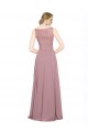 Wholesale Long A-Line Chiffon Prom Dress with Sleeveless Lace Crop Top UK