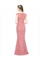 Wholesale Sweetheart Mermaid Long Lace Prom Dress with Wide Straps UK