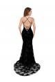 Wholesale High Neckline Lace Open Back Prom Dress with High Slit UK
