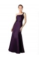 Wholesale Long Ruched Neckline One Shoulder Satin Prom Dress UK