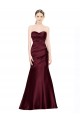 Wholesale Mermaid Sweetheart Soft Satin Prom Dress with Pleats UK