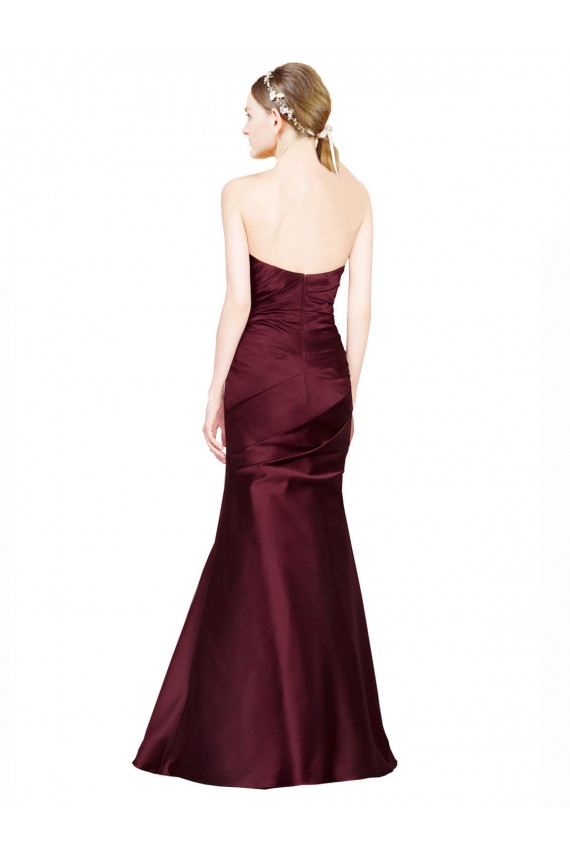 Wholesale Mermaid Sweetheart Soft Satin Prom Dress with Pleats UK