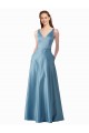 Wholesale Classic Satin V-Neck A-Line Prom Dress with Pockets UK