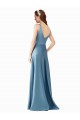 Wholesale Classic Satin V-Neck A-Line Prom Dress with Pockets UK