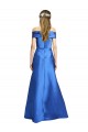 Wholesale Sleeveless Off the Shoulder Ball Gown Satin Prom Dress UK