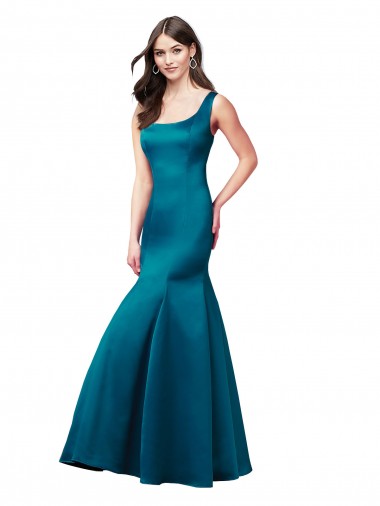Wholesale Long Sleek Satin Prom Dress with U-Back UK