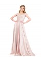 Wholesale A-Line Off the Shoulder Sweetheart Satin Prom Dress UK
