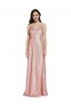 Wholesale High Neck Low Back Sparkling Sequin Prom Dress UK