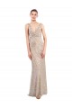 Wholesale Faux Surplice V-Neck Slim Sparkling Sequin Prom Dress UK
