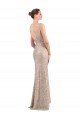 Wholesale Faux Surplice V-Neck Slim Sparkling Sequin Prom Dress UK