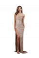 Wholesale High Slit Scoop Neck Long Sequin Prom Dress UK