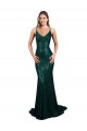 Wholesale Fishtail Shaped V-Neck Open Back Long Sequin Prom Dress UK