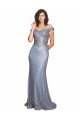Wholesale Off the Shoulder Sweetheart Neckline Sequin Prom Dress with Thigh High Slit UK