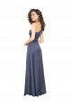 Wholesale Draped Silky Satin Prom Dress with Tied Waist UK