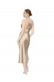 Wholesale Empire Waist Silky Satin Midi Length Cocktail Dress / Prom Dress UK
