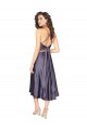 Wholesale Midi Length Silky Satin Cocktail Prom Dress / Homecoming Dress with Open Tied Back UK