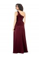 Wholesale One Shoulder Silky Satin Prom Dress with Subtle Pleats UK