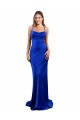 Wholesale Open Back Cowl Neck Long Silky Satin Prom Dress UK