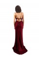 Wholesale Cowl Neck Long Criss Cross Open Back Silky Satin Prom Dress UK