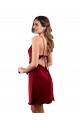 Wholesale Midi Length Cowl Neck Silky Satin Short Cocktail Prom Dress / Homecoming Dress UK