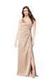 Wholesale Silky Satin Prom Dress with Draped Surplice Bodice UK