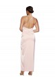 Wholesale One Shoulder Full Length Long Silky Satin Prom Dress with Thigh Split UK