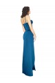 Wholesale Full Length Bustier Style Long Silky Satin Prom Dress with Low Back UK