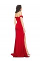 Wholesale Off the Shoulder Sweetheart Bustier Style Silky Satin Prom Dress with Side Split UK