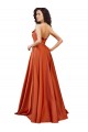 Wholesale Strapless Sweep Train Silky Satin Prom Dress with Pleats UK