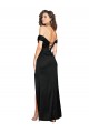 Wholesale Fitted Sweetheart Neckline Silky Satin Prom Dress with Off the Shoulder Sleeves and High Slit UK