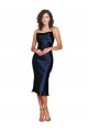 Wholesale Short Sleeveless Spaghetti Straps Cowl Neckline Silky Satin Cocktail Prom Dress / Homecoming Dress UK