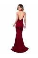 Wholesale Halter Mermaid Plunge V-Neckline Open Back Bow Tie Spandex Prom Dress UK