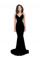 Wholesale Fishtail Shaped V-Neck Open Back Spandex Prom Dress UK