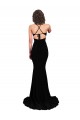 Wholesale Fishtail Shaped V-Neck Open Back Spandex Prom Dress UK