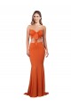 Wholesale Strapless Bandeau Bodice Long Spandex Prom Dress UK