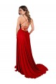 Wholesale Lace Over Bodice Long Spandex Prom Dress with Slit UK