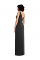 Wholesale Draped Wrap Maxi Spandex Prom Dress with Front Slit UK
