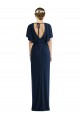 Wholesale Open Back Short Sleeves Draped Tulip Skirt Maxi Spandex Prom Dress UK